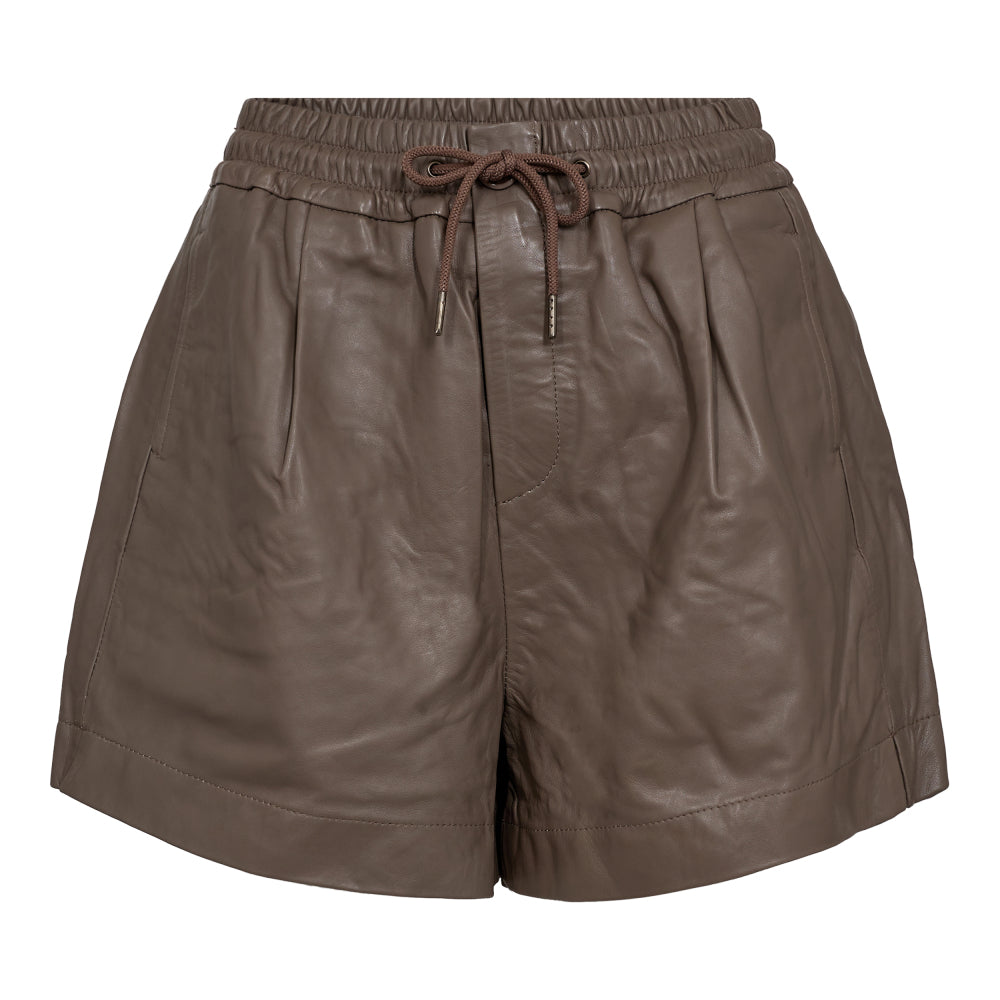 Cocouture - New PhoebeCC Leather Shorts - Elephant