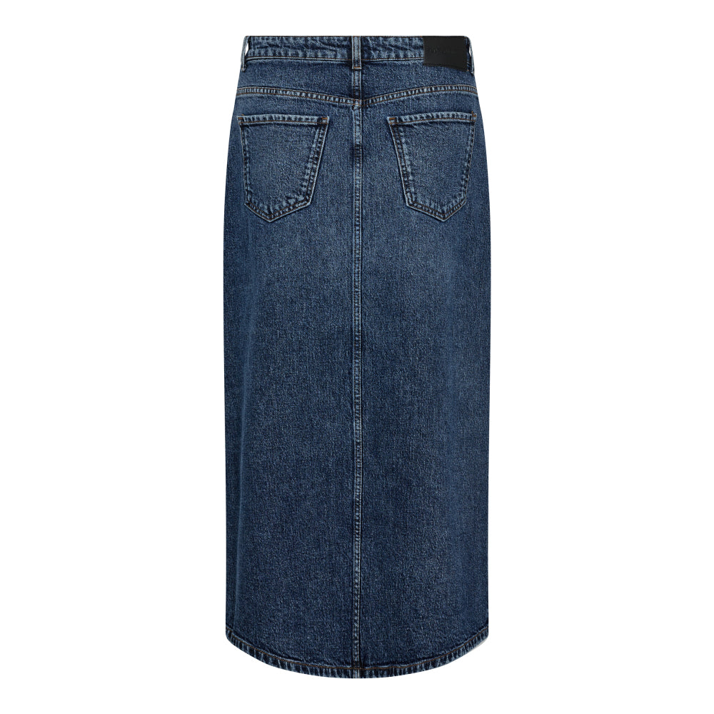 Cocouture - JolieCC Denim Slit Skirt - Denim blue