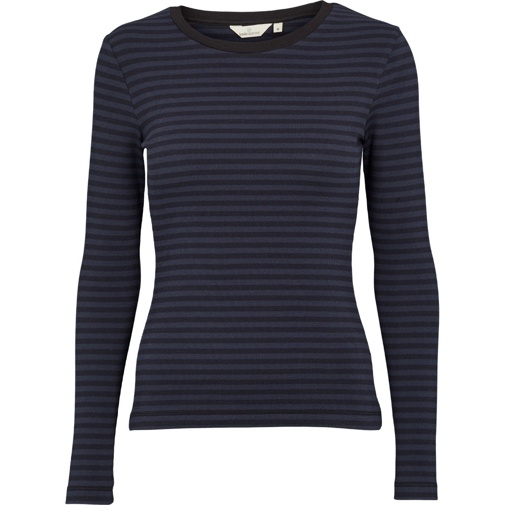 Basic Apparel - Ludmilla LS Tee - Black/Navy