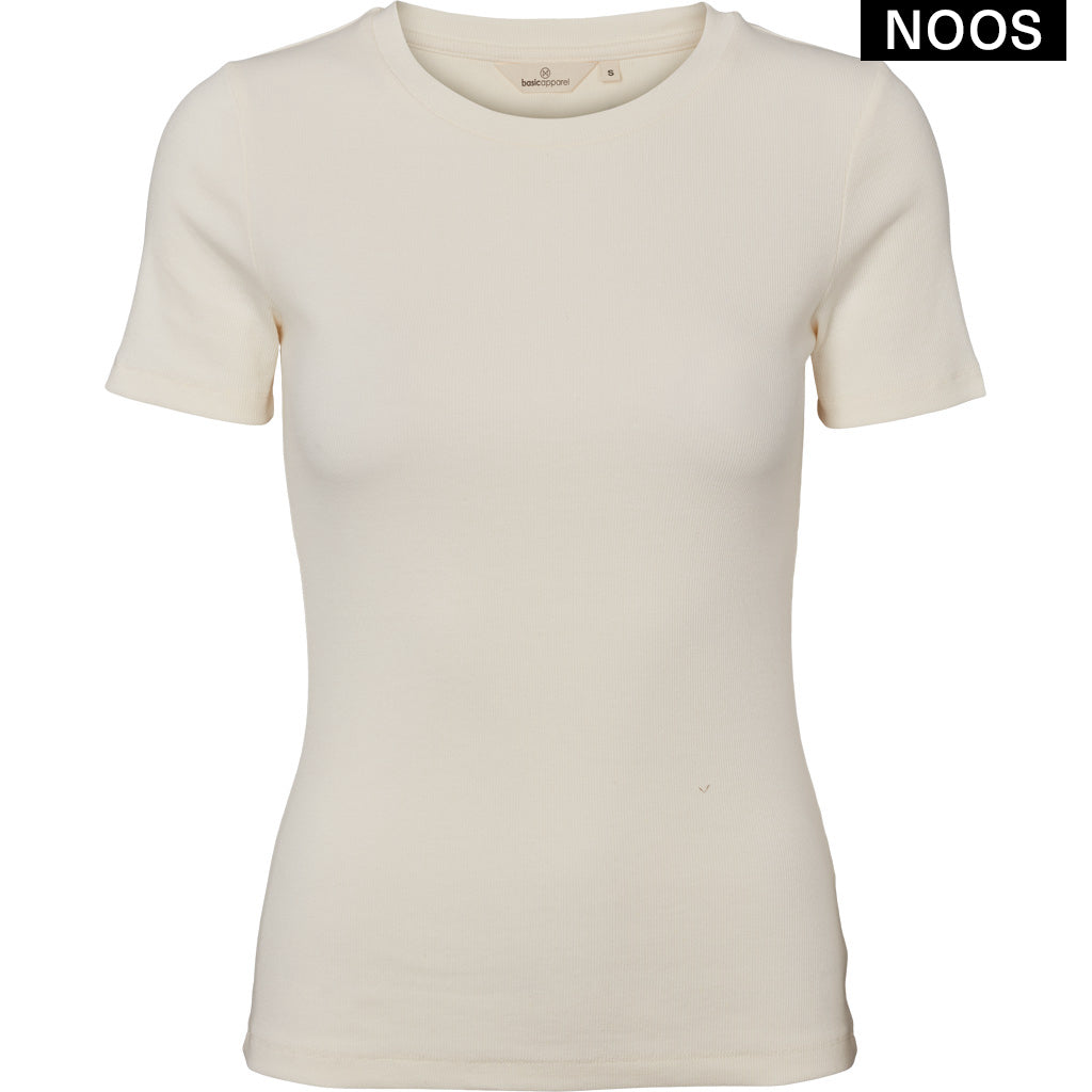 Basic Apparel - Ludmilla SS O-Neck GOTS - Whisper White