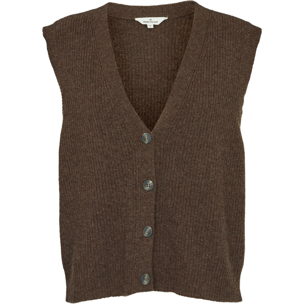 Basic Apparel - Lise Vest - Brown Mel.