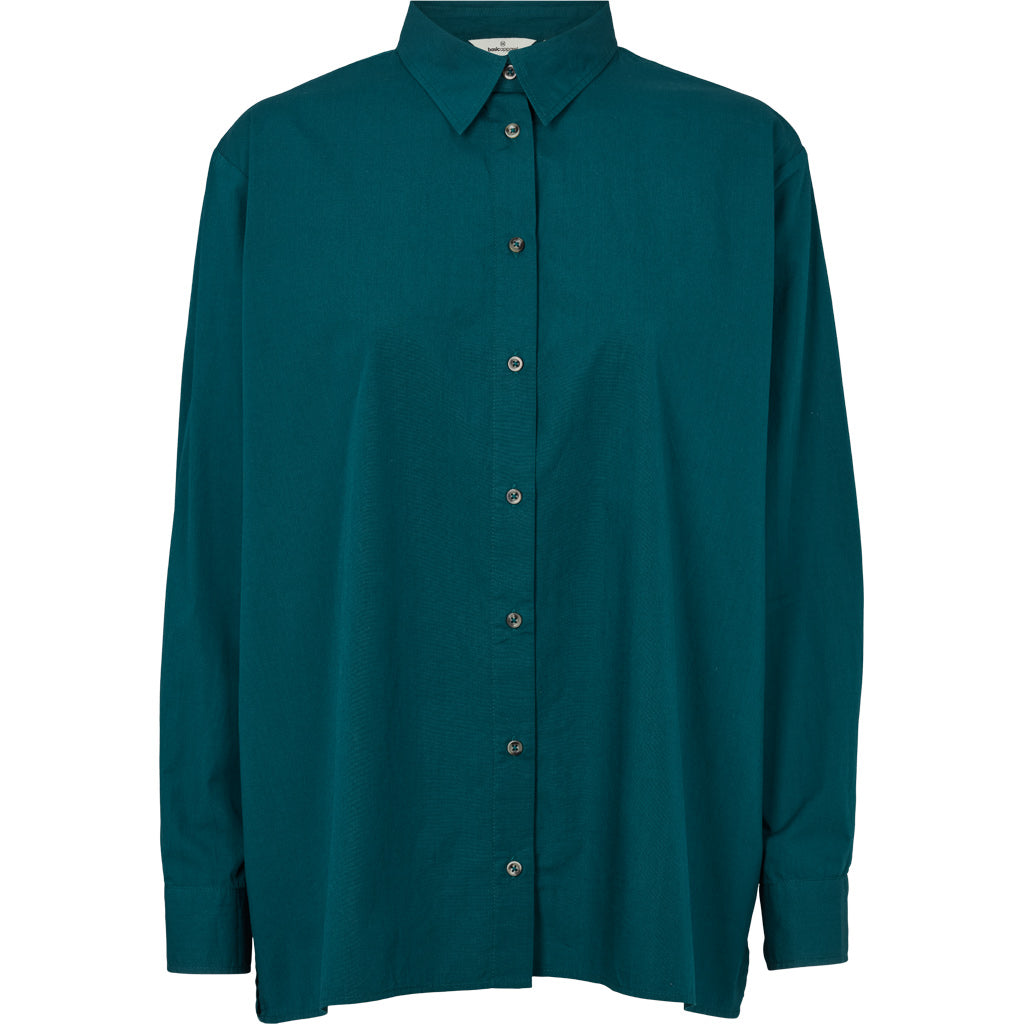 Basic Apparel - Vilde Loose Shirt GOTS - Deep Teal