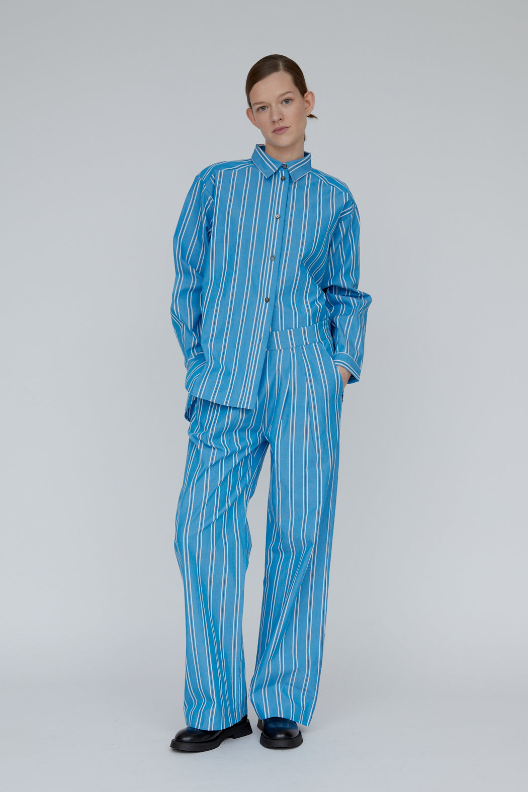 Basic Apparel - Ray Shirt - All aboard / Bright white