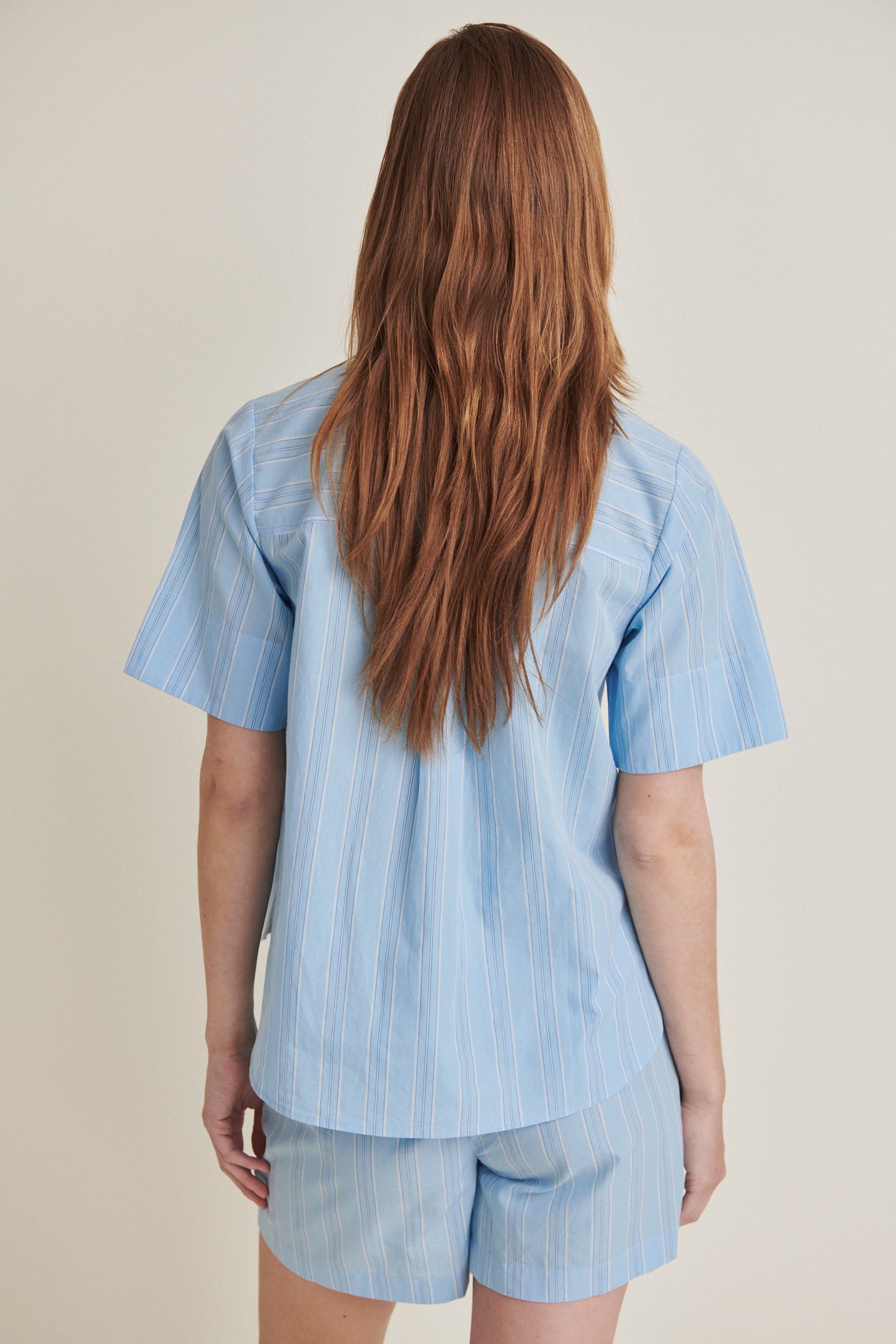 Basic Apparel - Marina SS Shirt - Airy blue / Lotus / Birch / Classic Blue