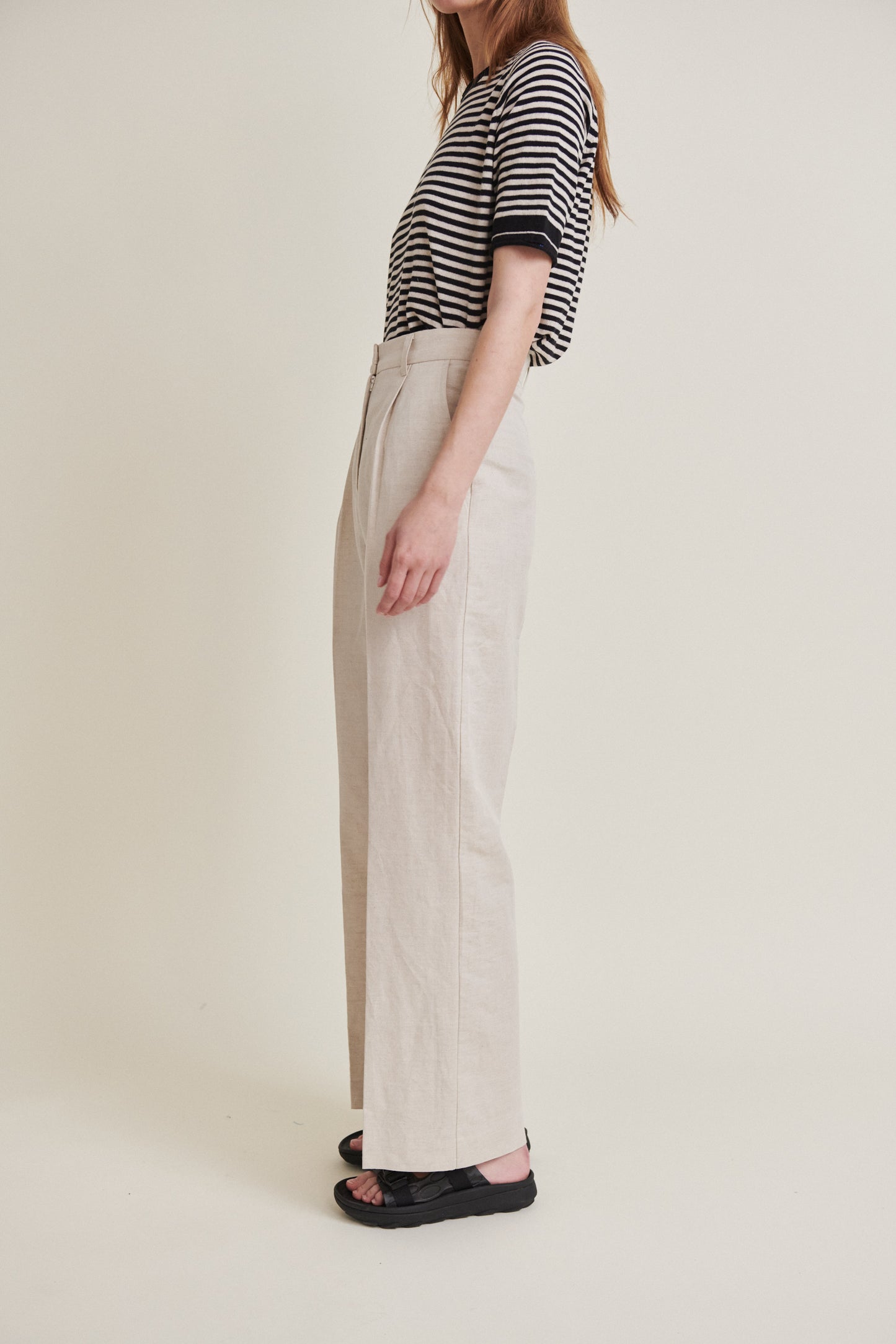 Basic Apparel - Nata Pants - Natural melange