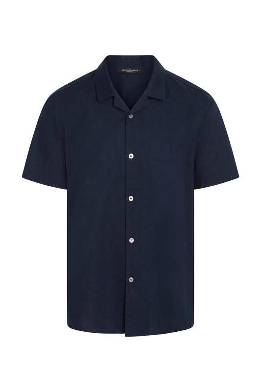 Bruuns Bazaar Men - LinowBBHomer ss shirt - Navy Blazer