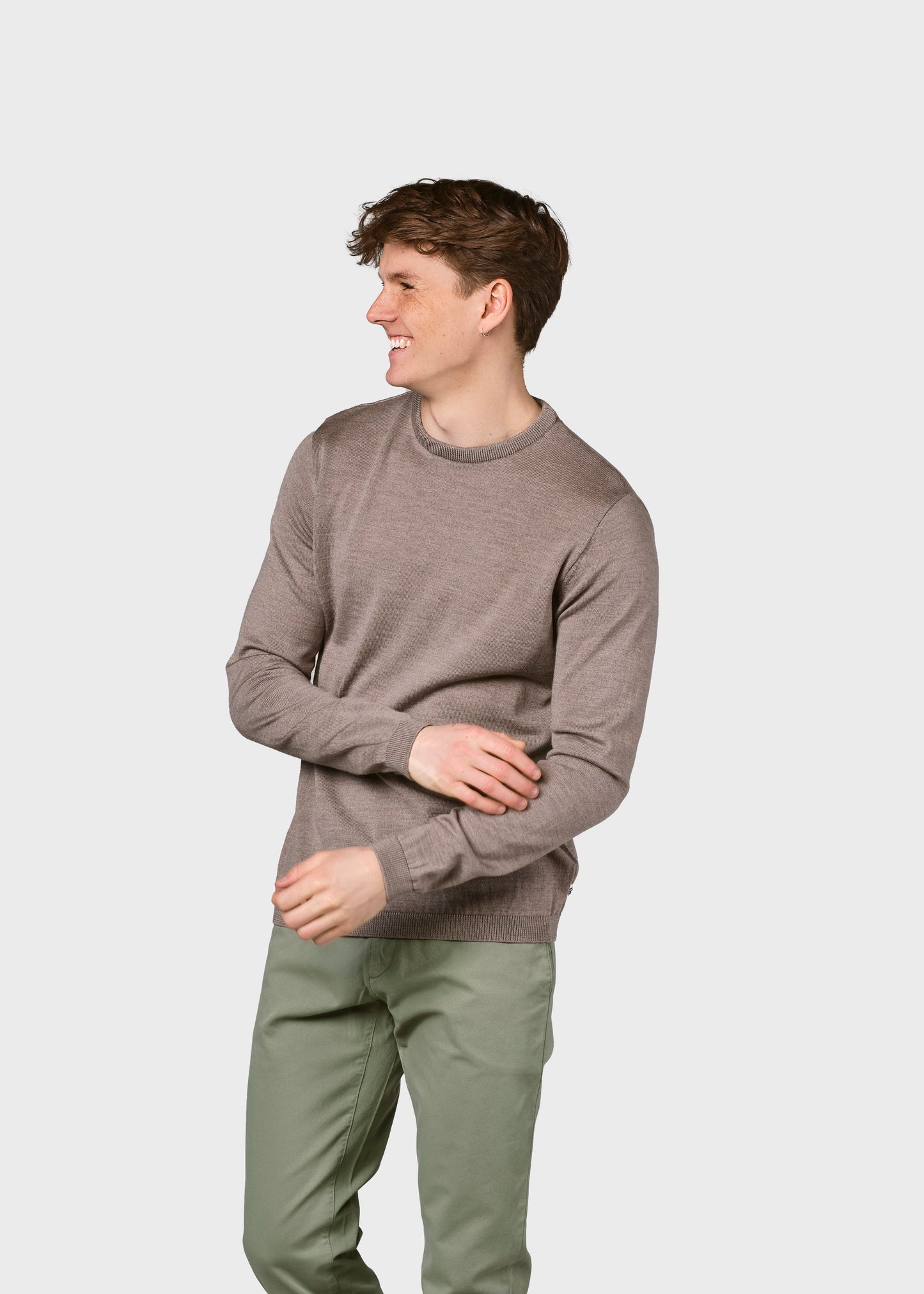 Klitmøller - Mens basic merino knit - Sand