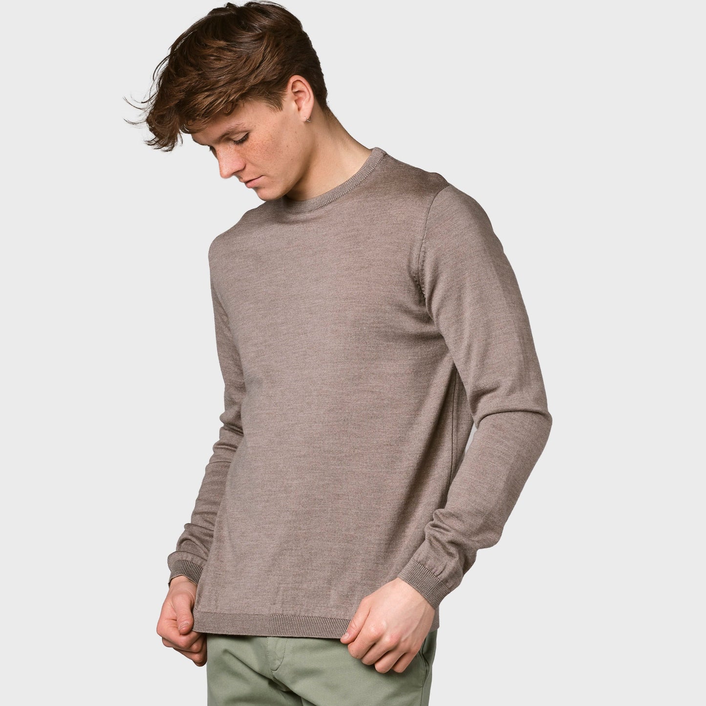 Klitmøller - Mens basic merino knit - Sand