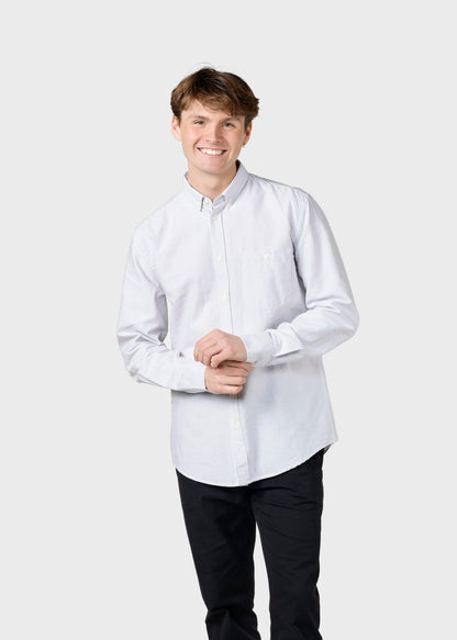 Klitmøller - Benjamin striped shirt - White/sand