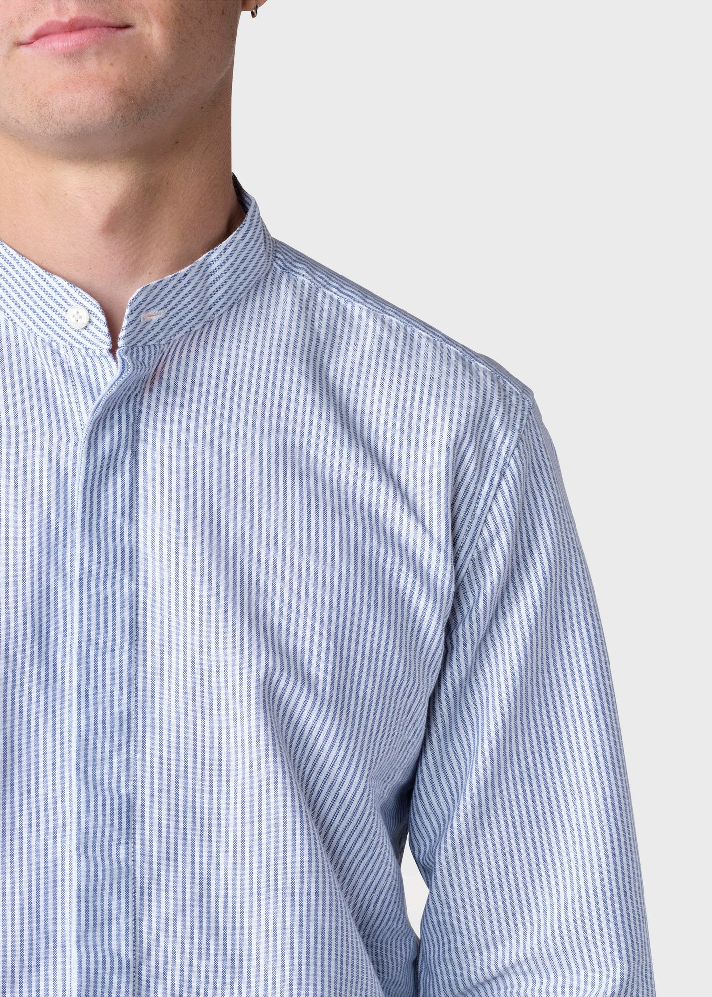 Klitmøller - Simon striped shirt - White/navy