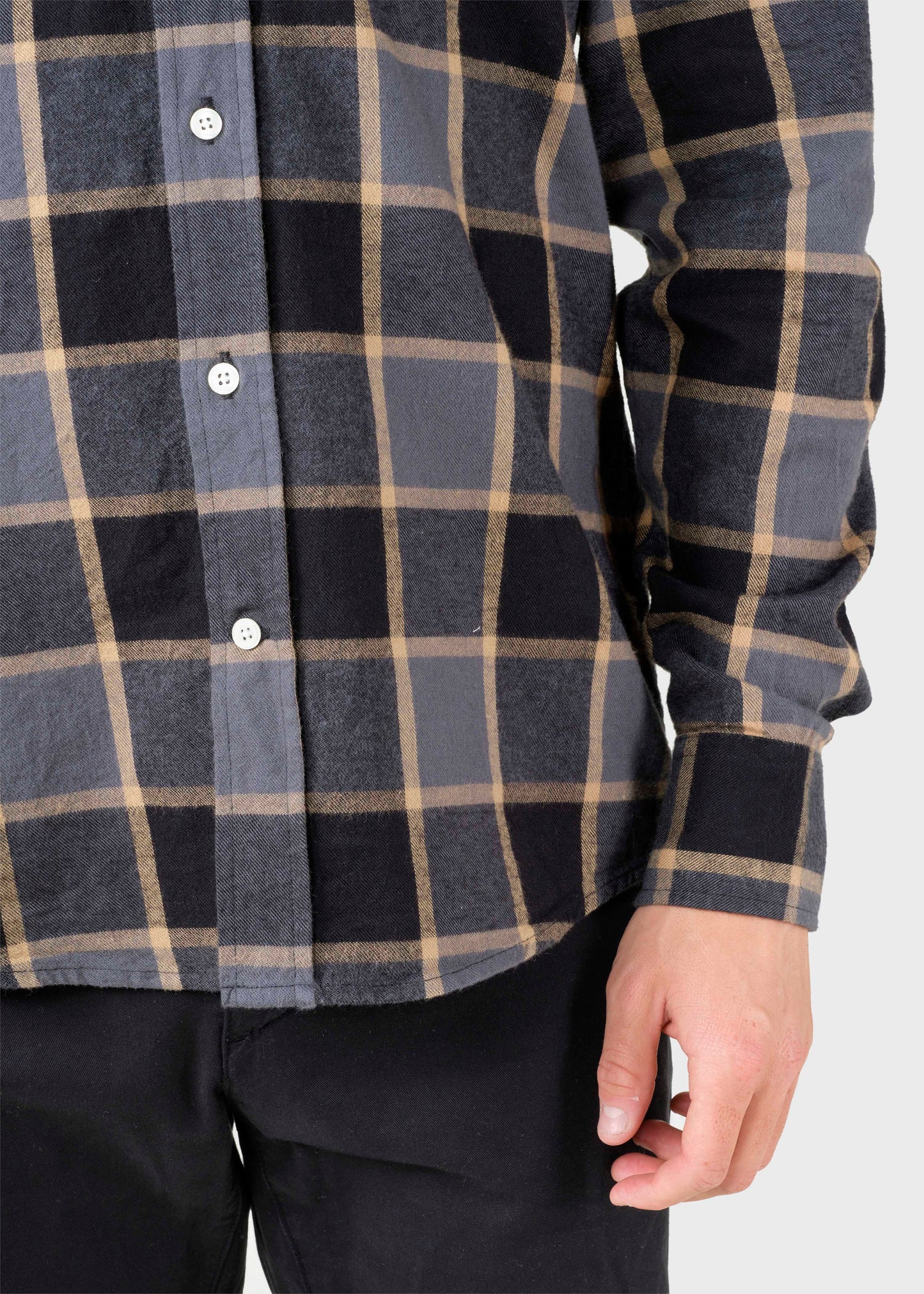 Klitmøller - Thor shirt - Grey/sand check