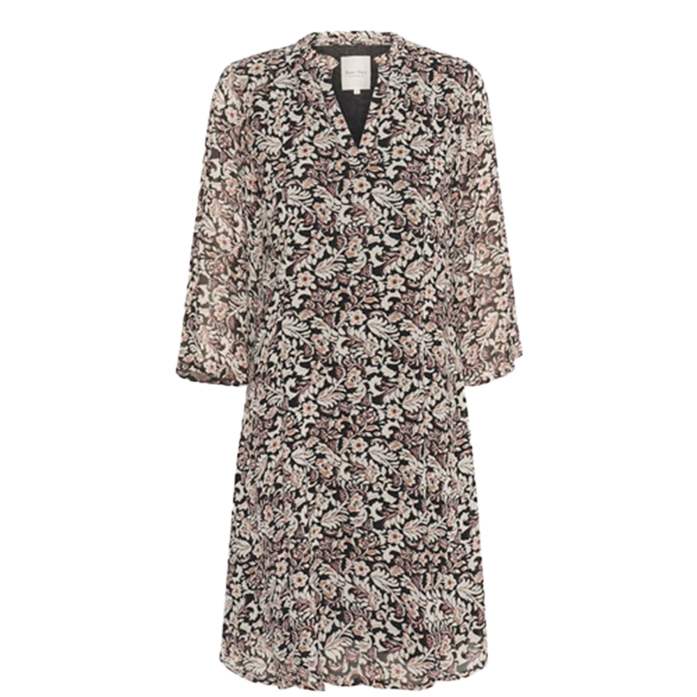 Part Two - DeviraPW Dress - Black Wallpaper Print
