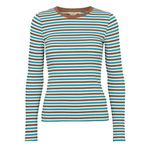 Basic Apparel - Ludmilla Long Sleeve - Hawaiian Surf / Birch / Emperador
