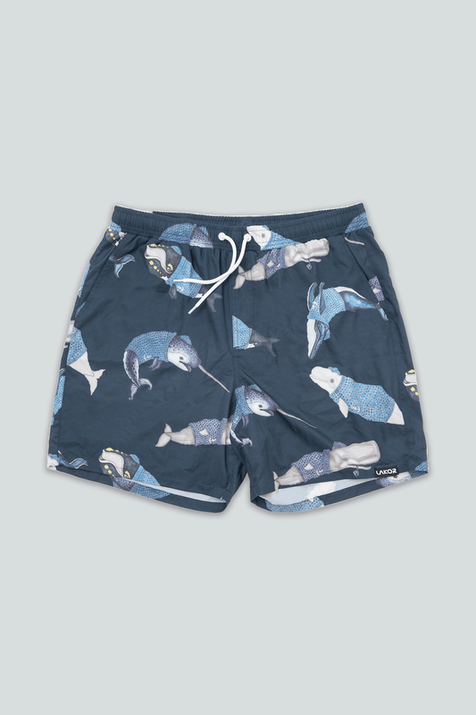 Lakor - Whales Swim Shorts - Blueberry