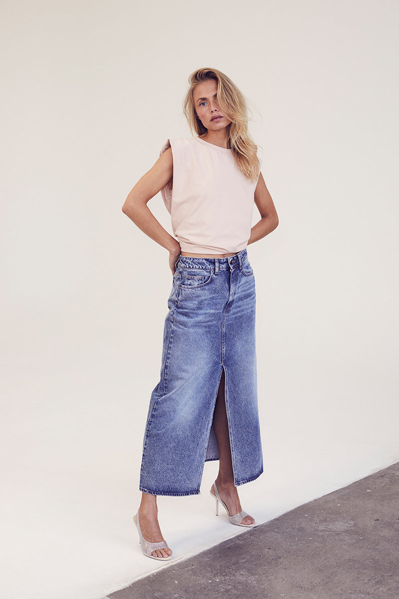 Co'couture - VikaCC Slit - Denim Skirt