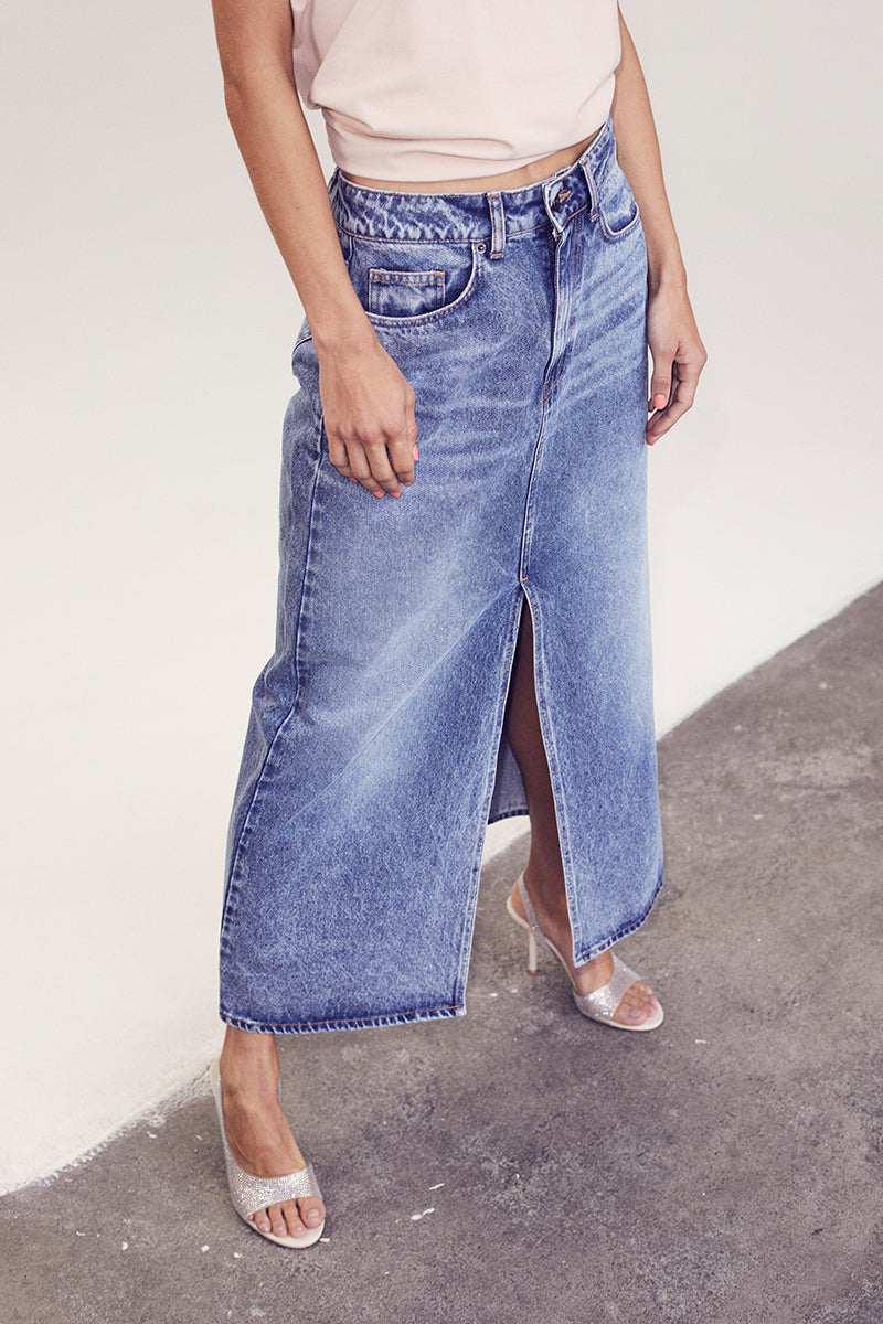 Co'couture - VikaCC Slit - Denim Skirt