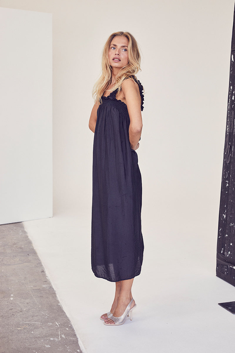 Cocouture - CallumCCSmock Kjole med lang strop - Sort