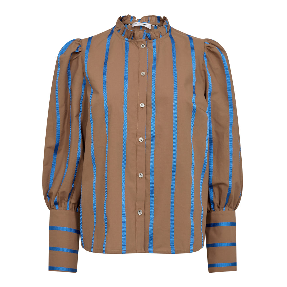 Cocouture - BonnieCC Flash Stripe Shirt - Toffee