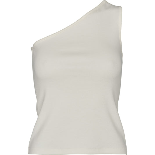 Basic Apparel - Ludmilla One Shoulder Top - Whisper White