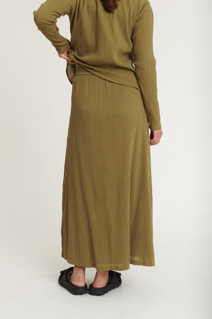 Basic Apparel - Simone Skirt - Martini Olive