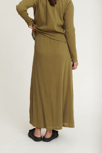 Basic Apparel - Simone Skirt - Martini Olive