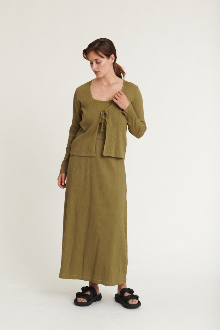 Basic Apparel - Simone Skirt - Martini Olive