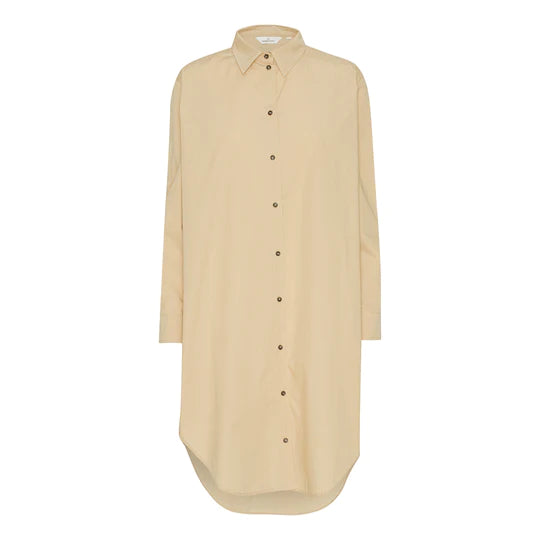 Basic Apparel - Vilde Loose Shirt Dress GOTS - Sesame