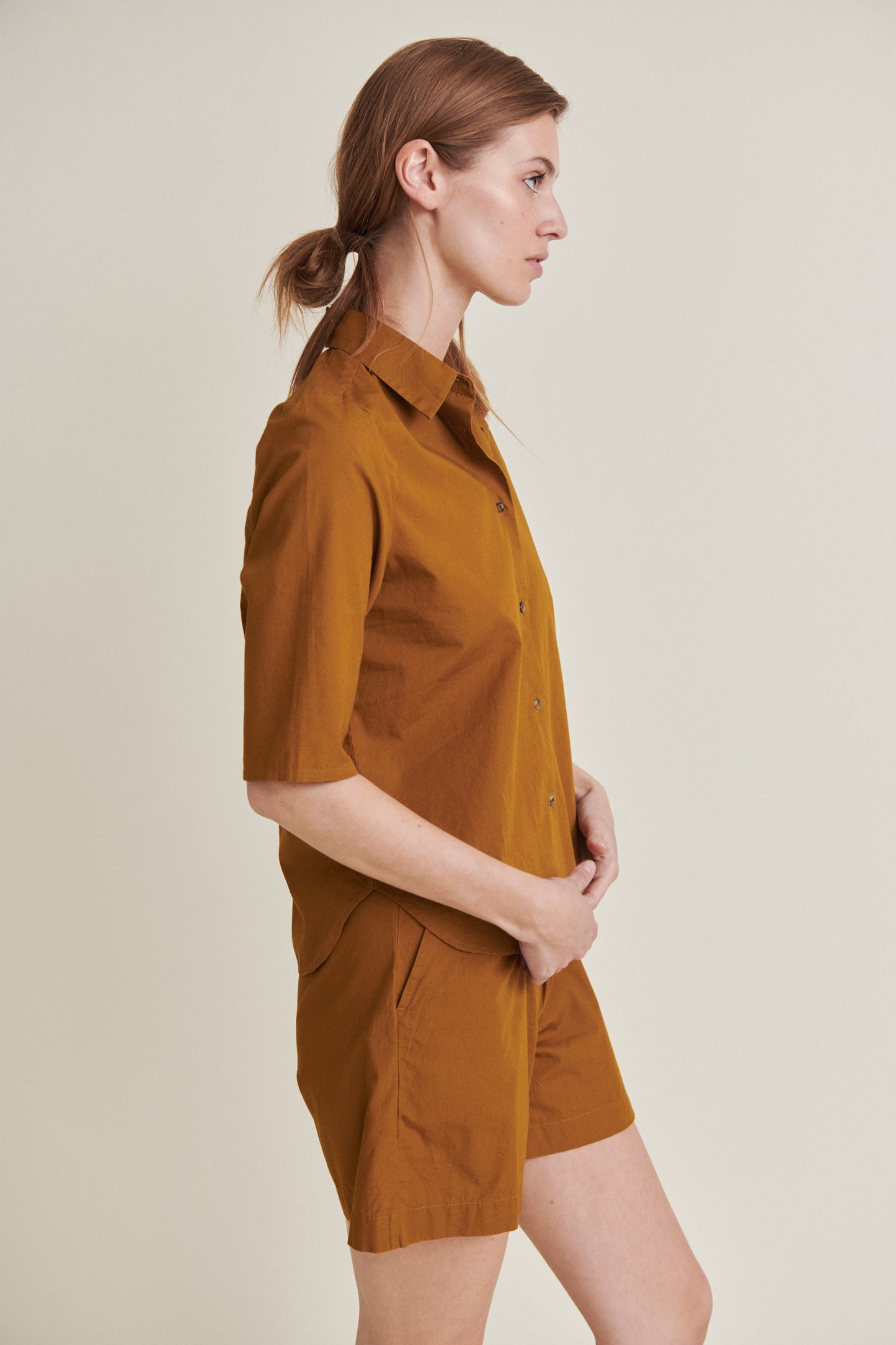 Basic Apparel - Silje SS Shirt - Tapenade