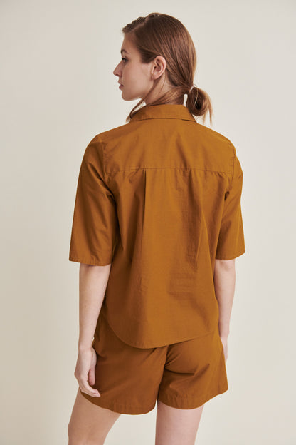 Basic Apparel - Silje SS Shirt - Tapenade