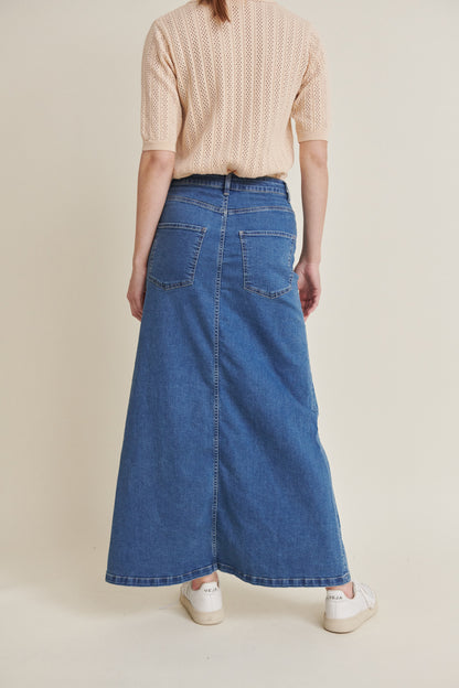 Basic Apparel - Enya Skirt - Denim Blue