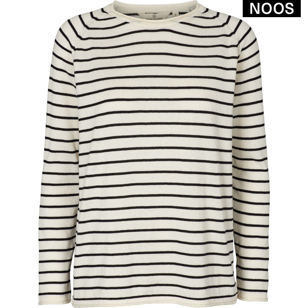 Basic Apparel - Soya Sweater Stripe - Whisper White/Black
