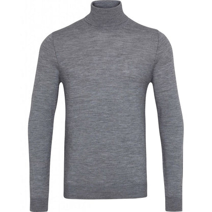 Bruuns Bazaar Men - CharlesBB roll neck - Mid grey mel