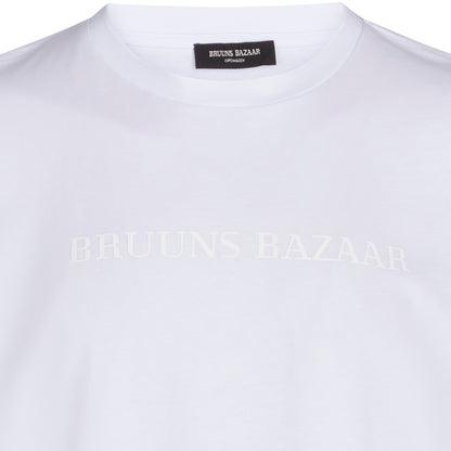 Bruuns Bazaar Men - GusBBLogo tee - White
