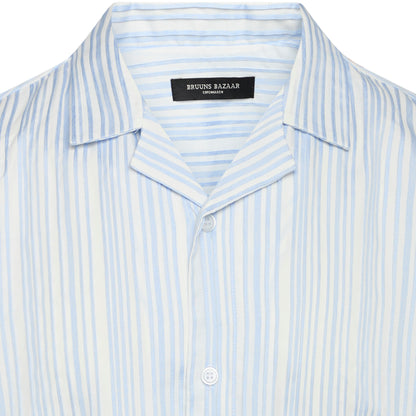 Bruuns Bazaar Men - DimensionBBHomme shirt - Light blue stripe