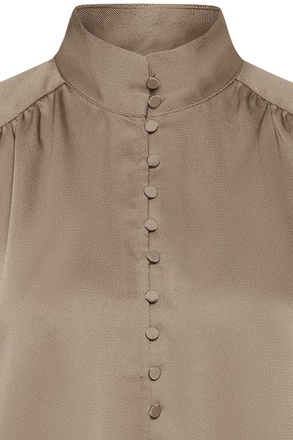 Bruuns Bazaar Women - Cedars Chatrina blouse - Roasted Grey Khaki