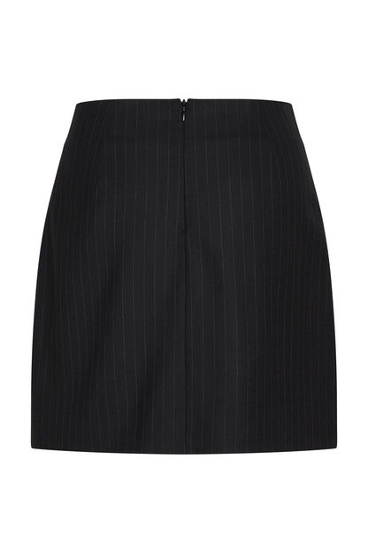 Bruuns Bazaar Women - BillBBMadina skirt - Black pinstripe