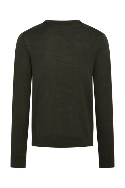 Bruuns Bazaar Men - CharlesBB Crew Neck - Dark green