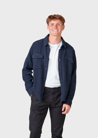 Klitmøller - Jeremy solid overshirt - Navy