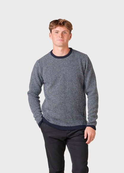 Klitmøller - Keld knit - Navy/cream