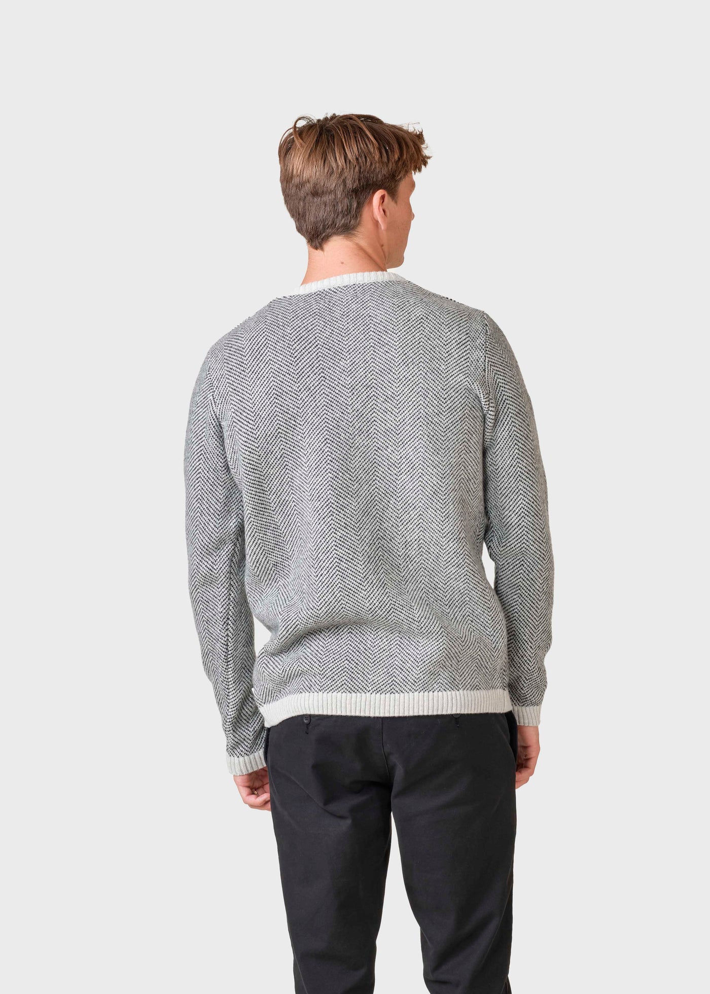 Klitmøller - Keld knit - Pastel grey/Black