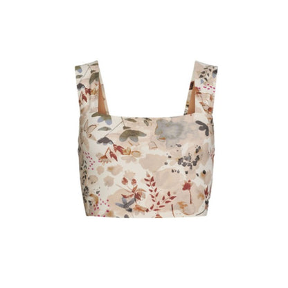 Rethinkit - Telma Top crop wide straps - Flower camouflage