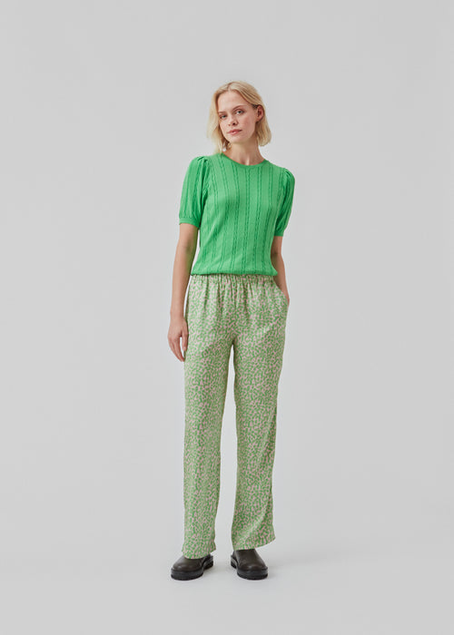 Modström - Clarke print pants - Classic Green Smiley