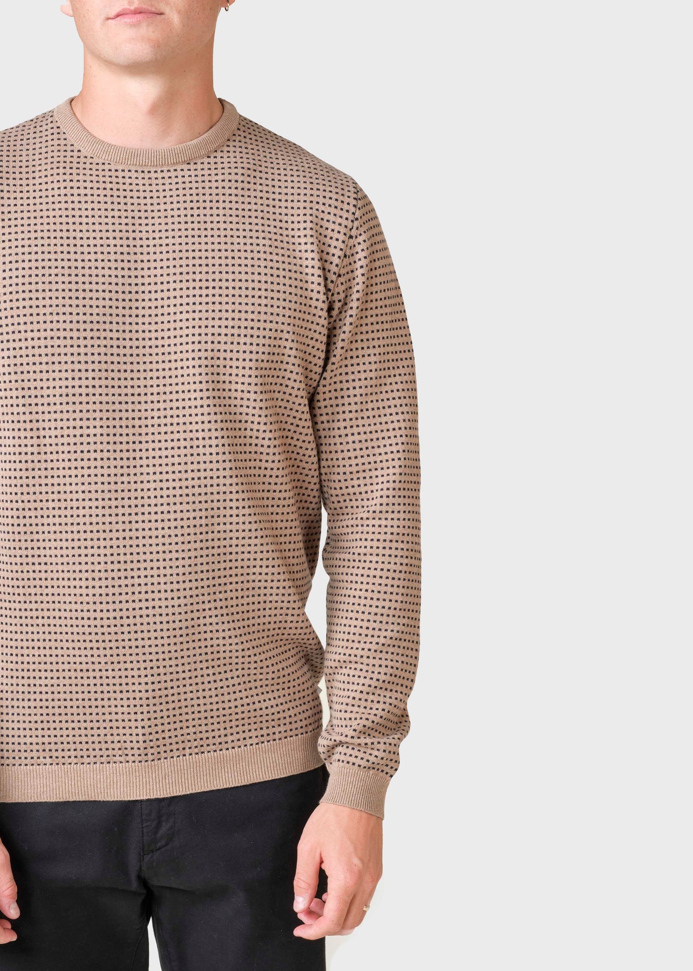 Klitmøller - Otto knit - Sand/navy dots