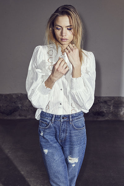 Cocouture - SelmaCC - Anglaise Shirt - White