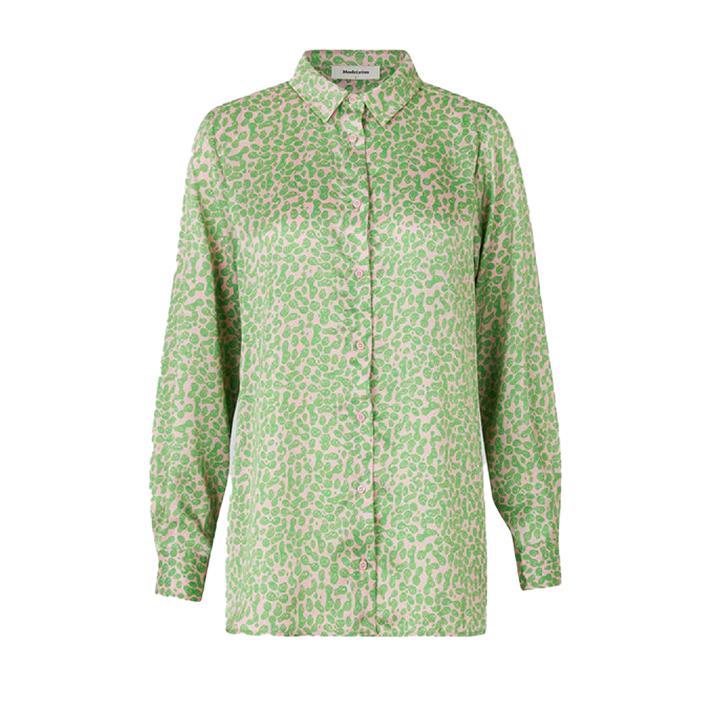 Modström - ClarkeMD print shirt - Classic Green Smiley