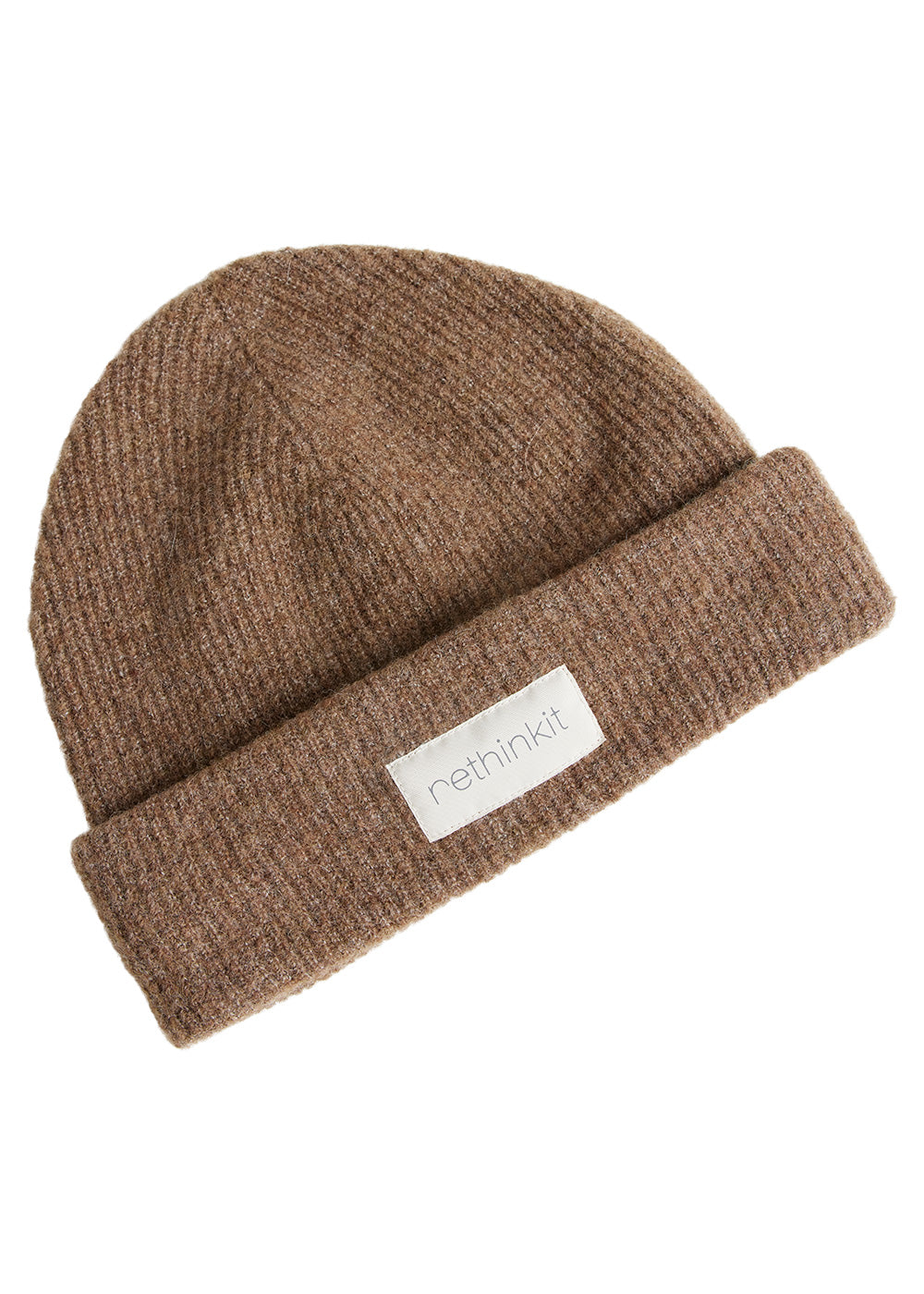 Rethinkit - Knitted Wool Beanie Snug - Warm Melange Brown