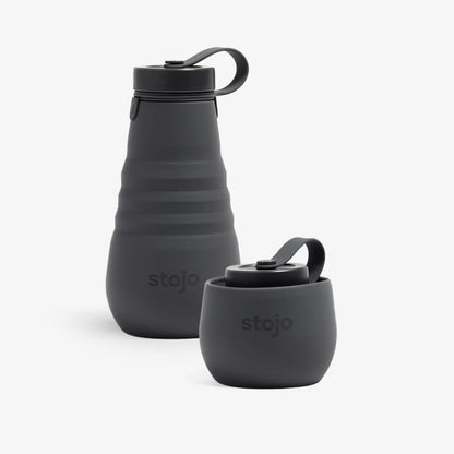 Travel Water Bottle - Collapsible - Carbon