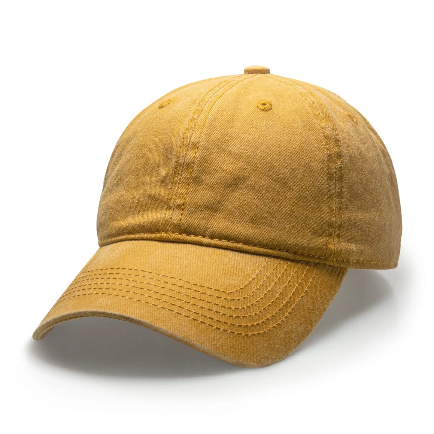 Vintage Twill Baseball Cap - Mustard