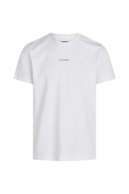 Bruuns Bazaar Herrer - Gustavo Logo Tee - Hvid