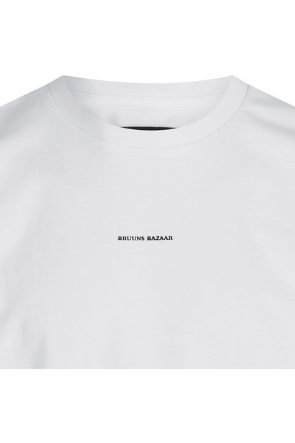 Bruuns Bazaar Herrer - Gustavo Logo Tee - Hvid